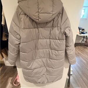 Women's Gray Hooded Puffer Coat